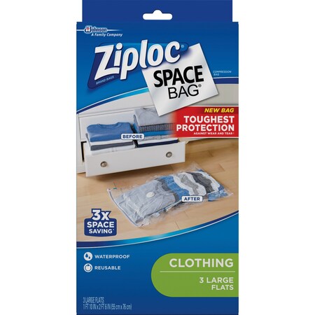 Ziploc BAG, SPACE, STRAIGHT, 3/PK SJN690898